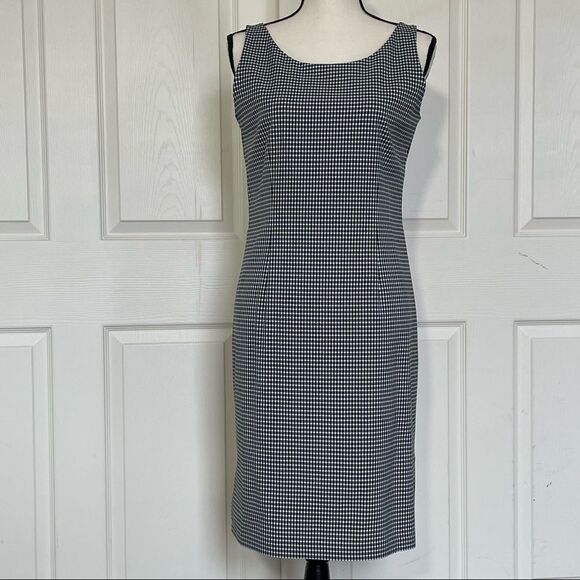 Zoza by Walking Co. Black and White Herringbone Tank Polyamide Dress, 10 - Picture 2 of 16